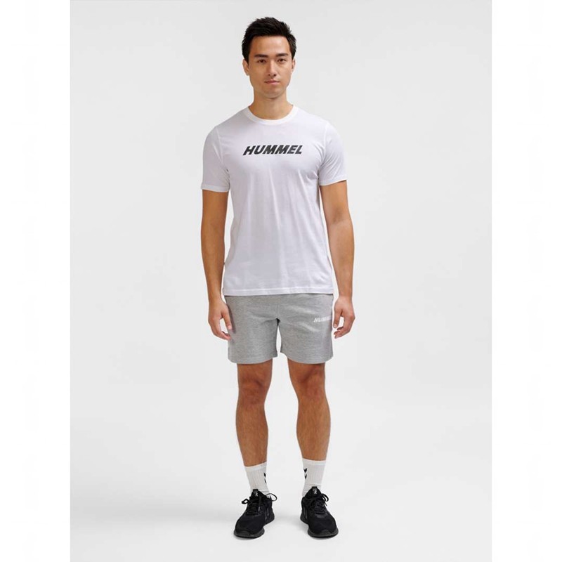 Pánské Tričko Hummel Elemental Logo Cotton Bílé | 560255-140