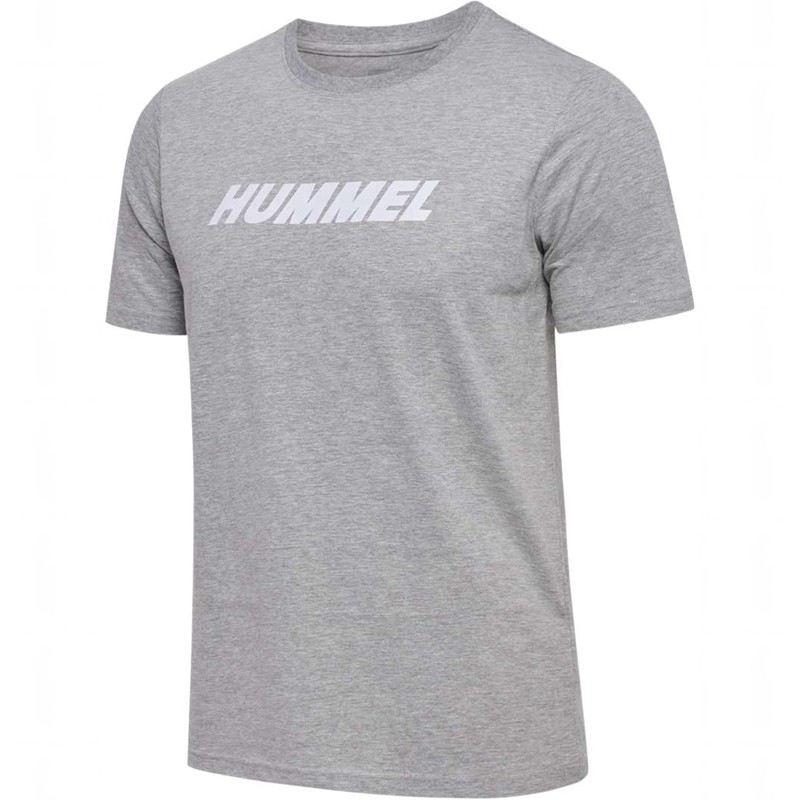 Pánské Tričko Hummel Elemental Logo Cotton Šedé | 902248-014
