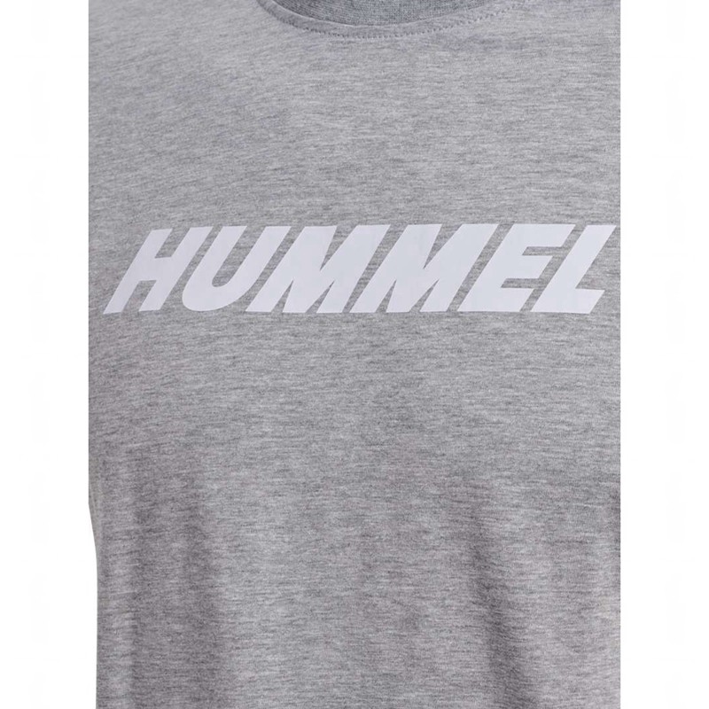 Pánské Tričko Hummel Elemental Logo Cotton Šedé | 902248-014