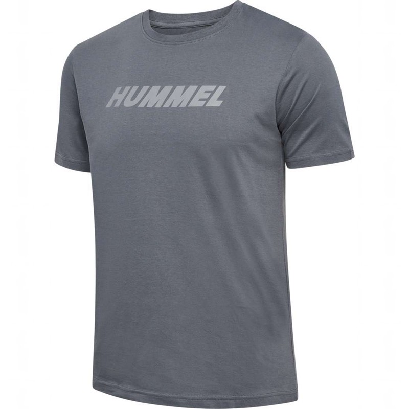Pánské Tričko Hummel Elemental Logo Cotton Šedé | 046292-106