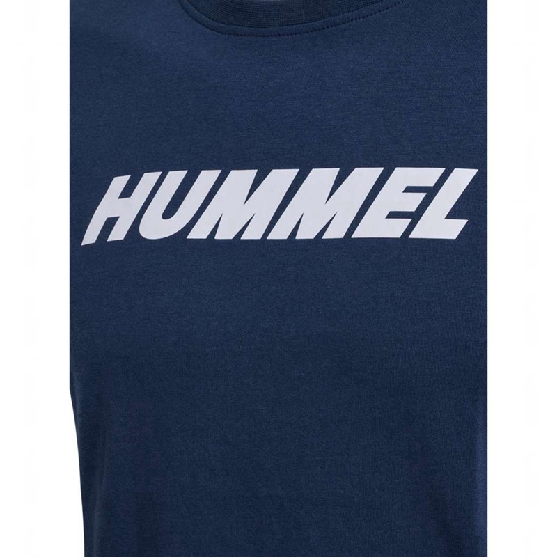 Pánské Tričko Hummel Elemental Logo Cotton Tmavě Blankyt | 570910-207