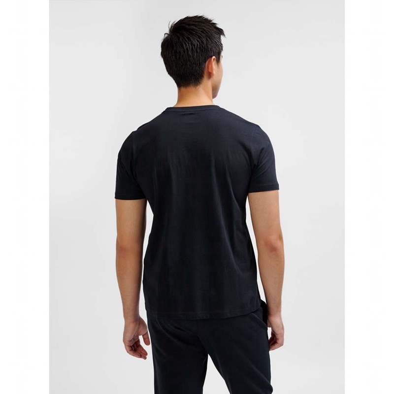 Pánské Tričko Hummel Elemental Logo Cotton Černé | 849416-738