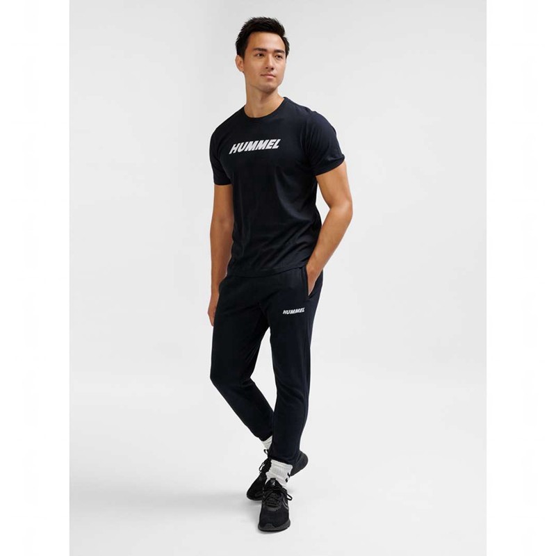 Pánské Tričko Hummel Elemental Logo Cotton Černé | 849416-738