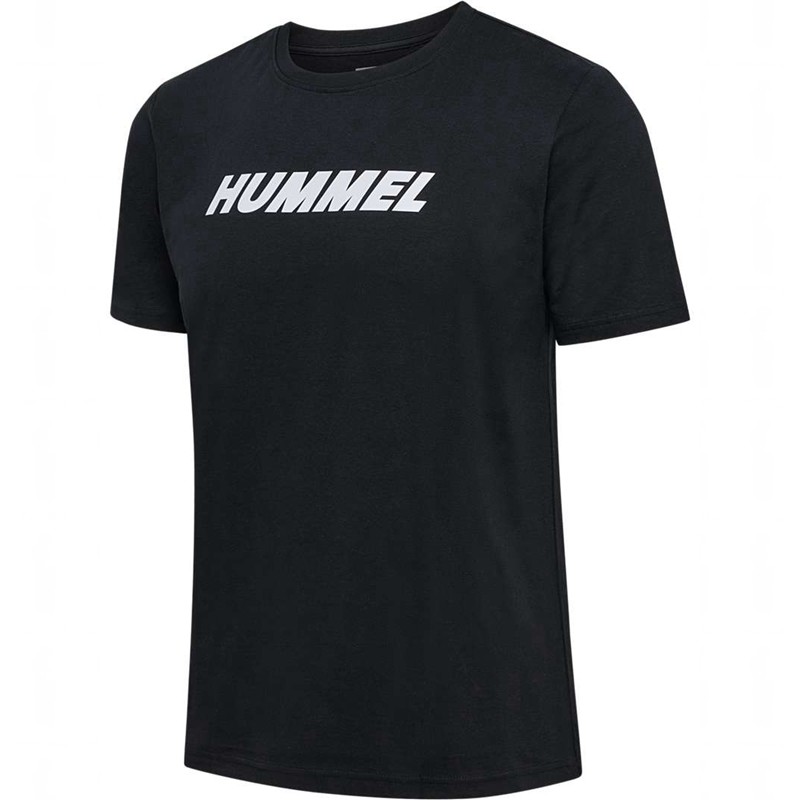 Pánské Tričko Hummel Elemental Logo Cotton Černé | 849416-738