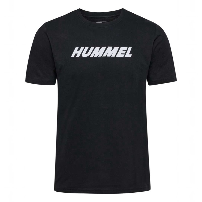Pánské Tričko Hummel Elemental Logo Cotton Černé | 849416-738
