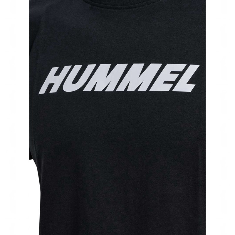 Pánské Tričko Hummel Elemental Logo Cotton Černé | 849416-738