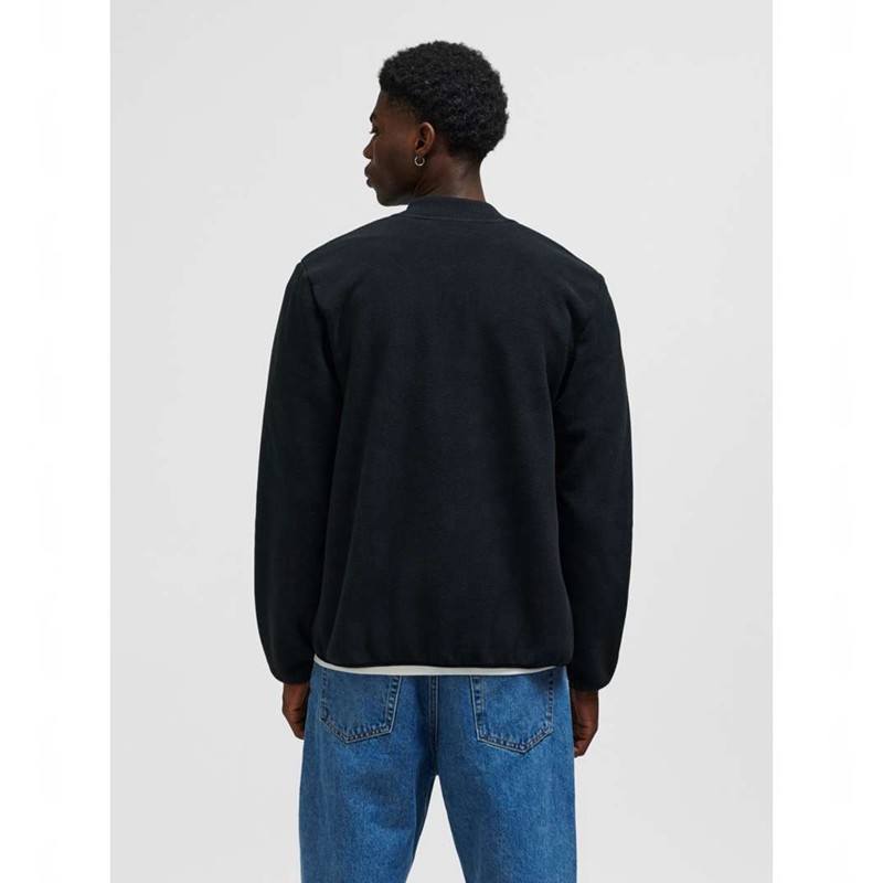Pánské Tričko Hummel Fleece Zip Bee Černé | 707399-486