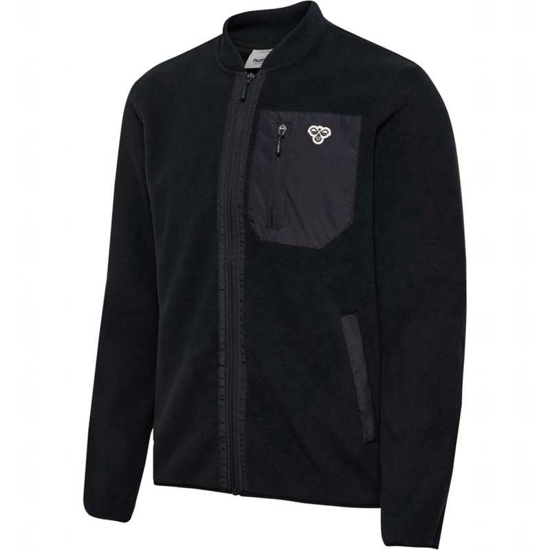 Pánské Tričko Hummel Fleece Zip Bee Černé | 707399-486