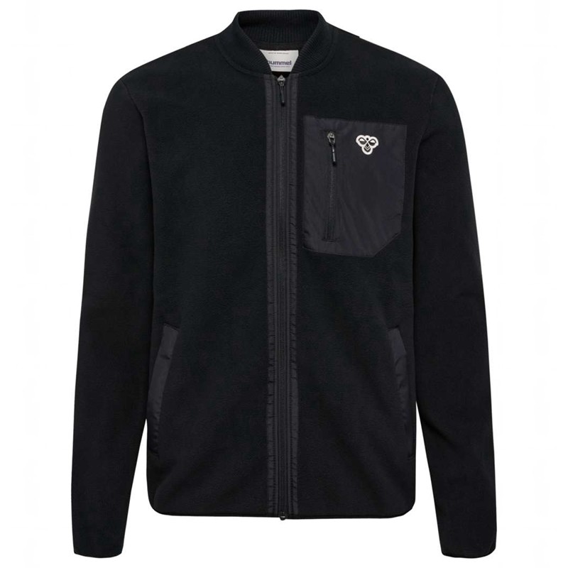 Pánské Tričko Hummel Fleece Zip Bee Černé | 707399-486