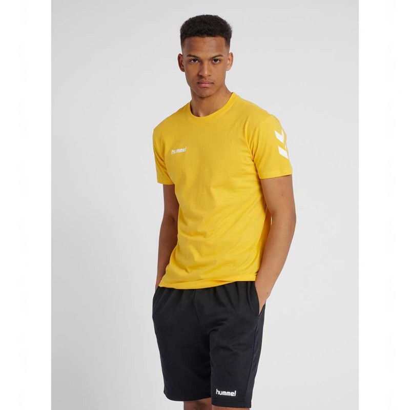 Pánské Tričko Hummel Go Cotton S/S Žluté | 453437-549