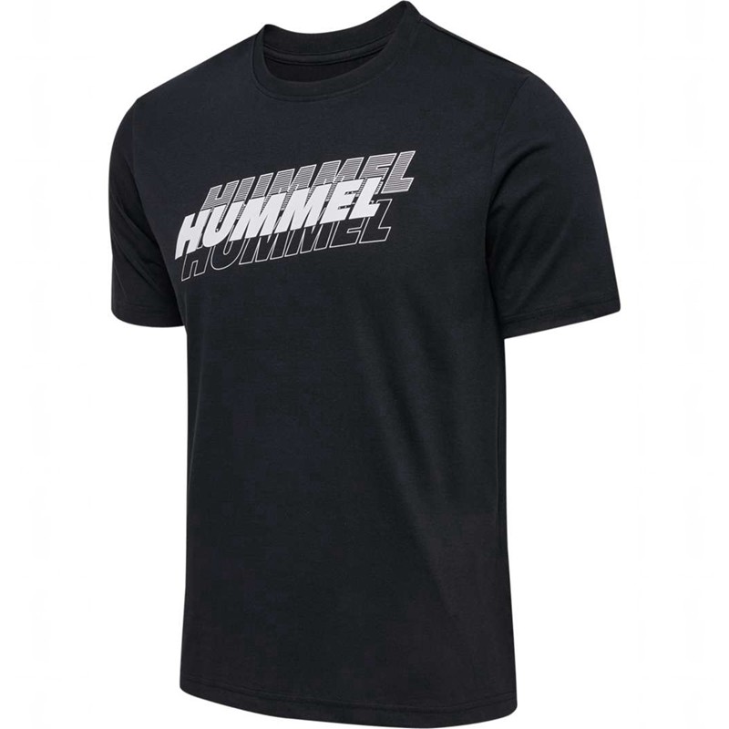 Pánské Tričko Hummel Graphic Triple Logo Cotton Černé | 135989-960
