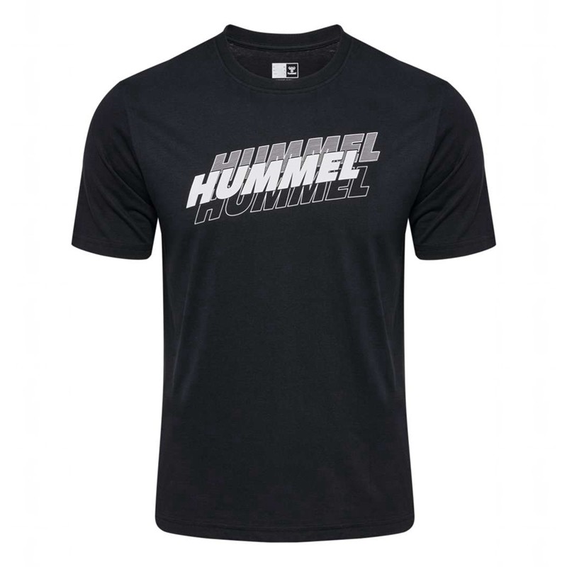Pánské Tričko Hummel Graphic Triple Logo Cotton Černé | 135989-960