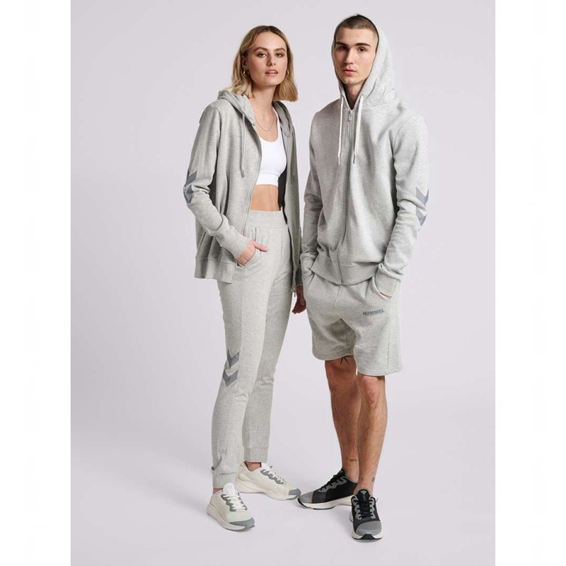 Pánské Tričko Hummel Legacy Zip Šedé | 054226-326