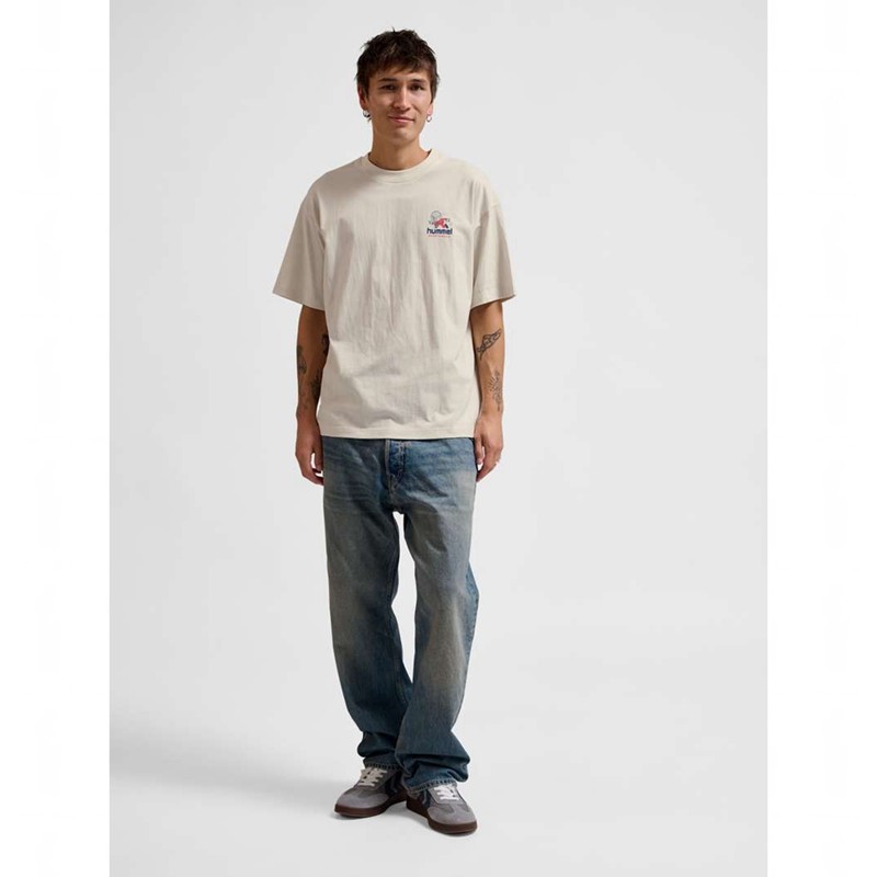 Pánské Tričko Hummel Loose S/S Headball Bílé | 730143-924