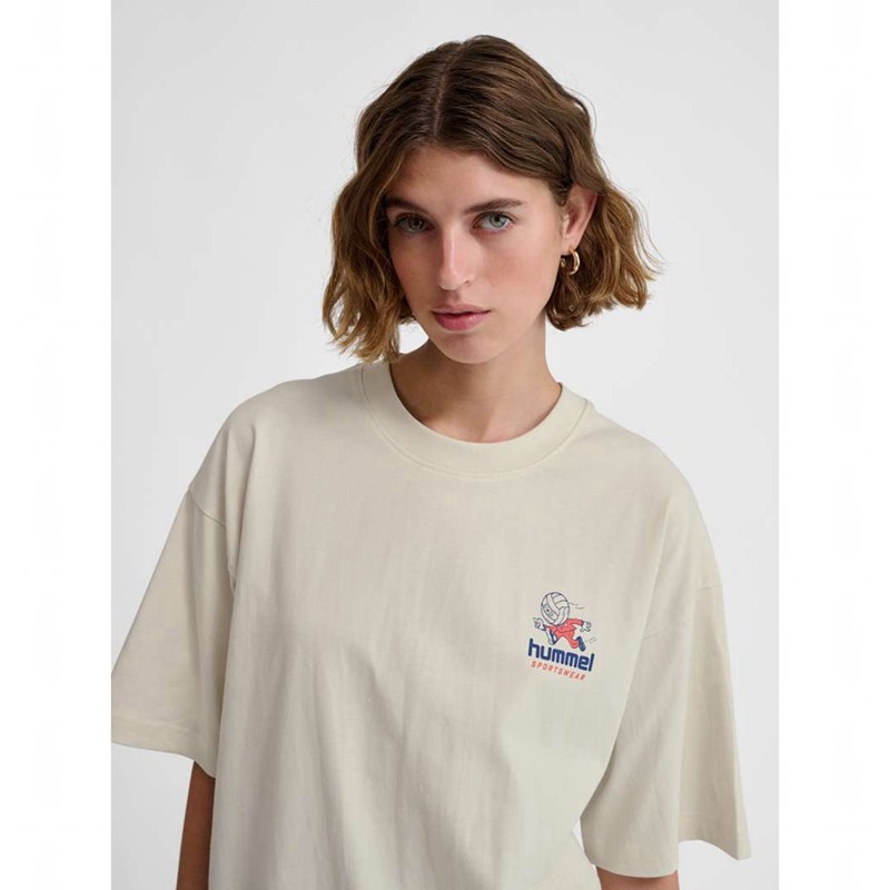 Pánské Tričko Hummel Loose S/S Headball Bílé | 730143-924