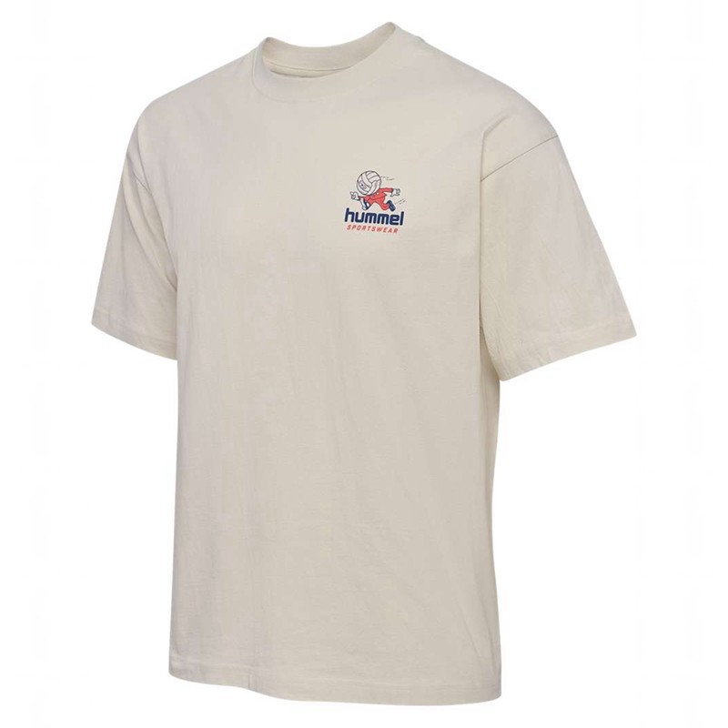 Pánské Tričko Hummel Loose S/S Headball Bílé | 730143-924