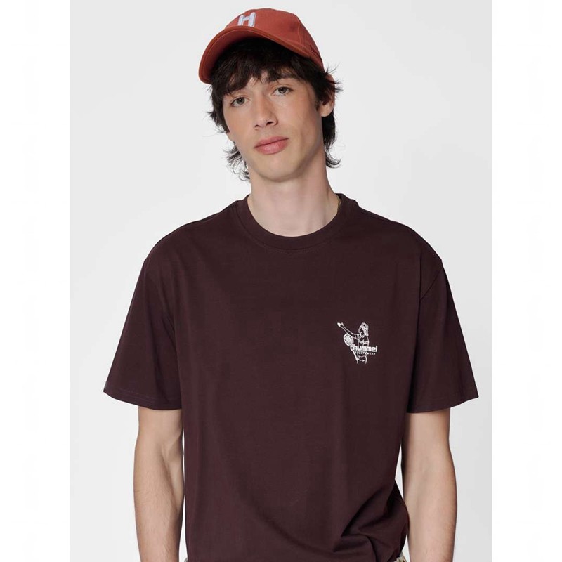 Pánské Tričko Hummel Loose S/S Lesson Čokolády | 266790-491