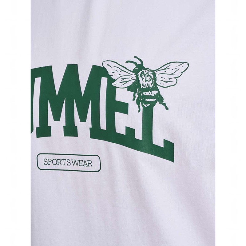 Pánské Tričko Hummel Loose S/S University Bee Bílé | 492016-221
