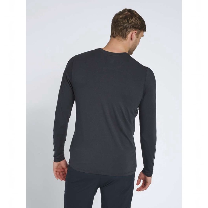 Pánské Tričko Hummel Mace Ls Černé | 946414-069