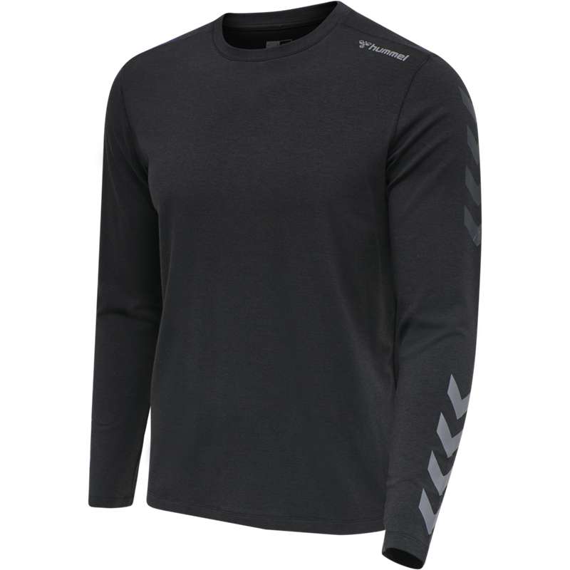 Pánské Tričko Hummel Mace Ls Černé | 946414-069