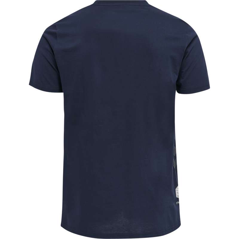 Pánské Tričko Hummel Move Grid Cotton S/S Tmavě Blankyt | 593716-565