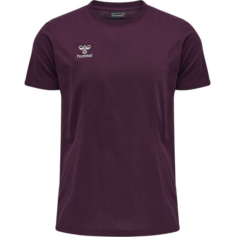 Pánské Tričko Hummel Move Grid Cotton S/S Vínové | 122797-299