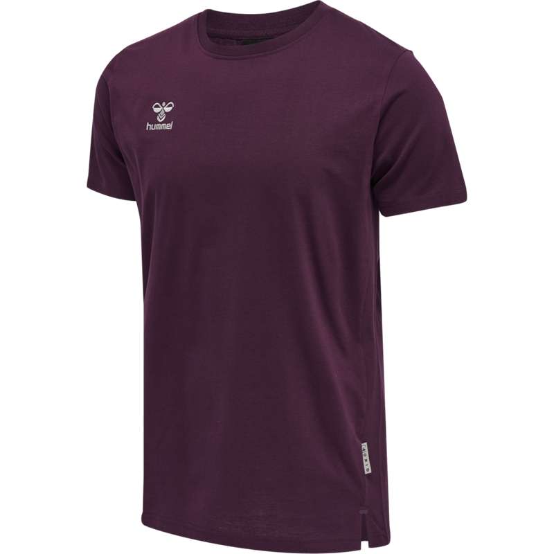 Pánské Tričko Hummel Move Grid Cotton S/S Vínové | 122797-299