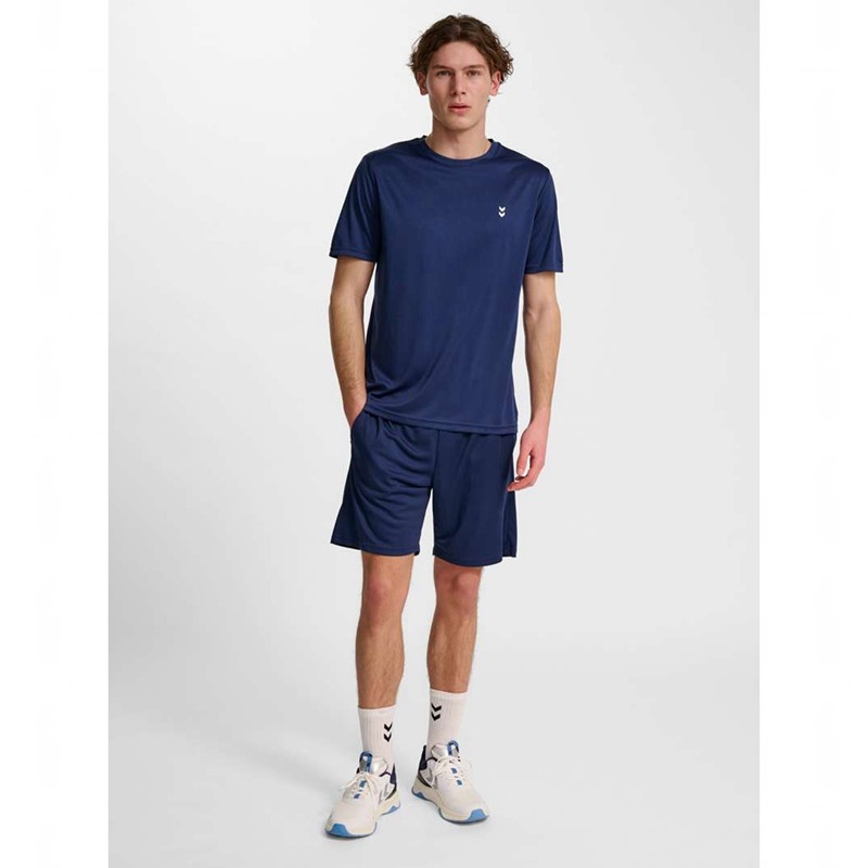 Pánské Tričko Hummel Pulse Training S/S Tmavě Blankyt | 261590-178