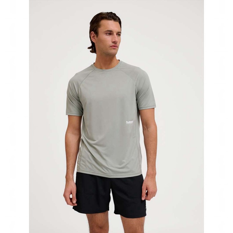Pánské Tričko Hummel Pulse Workout S/S Šedé | 369260-401