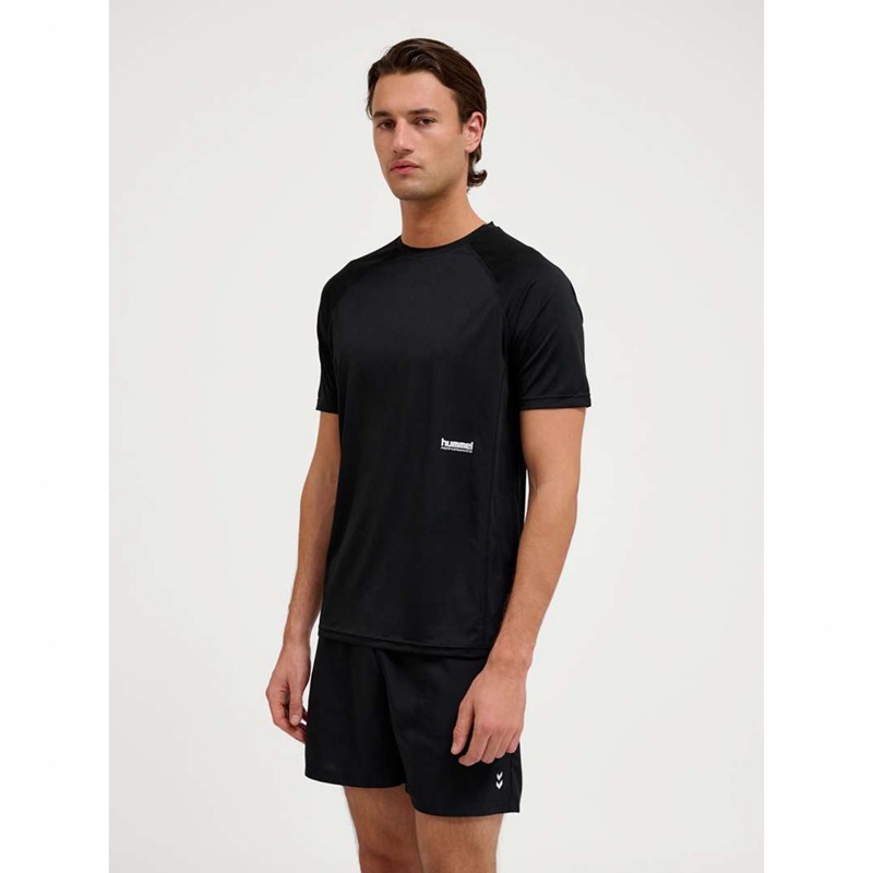 Pánské Tričko Hummel Pulse Workout S/S Černé | 645425-760