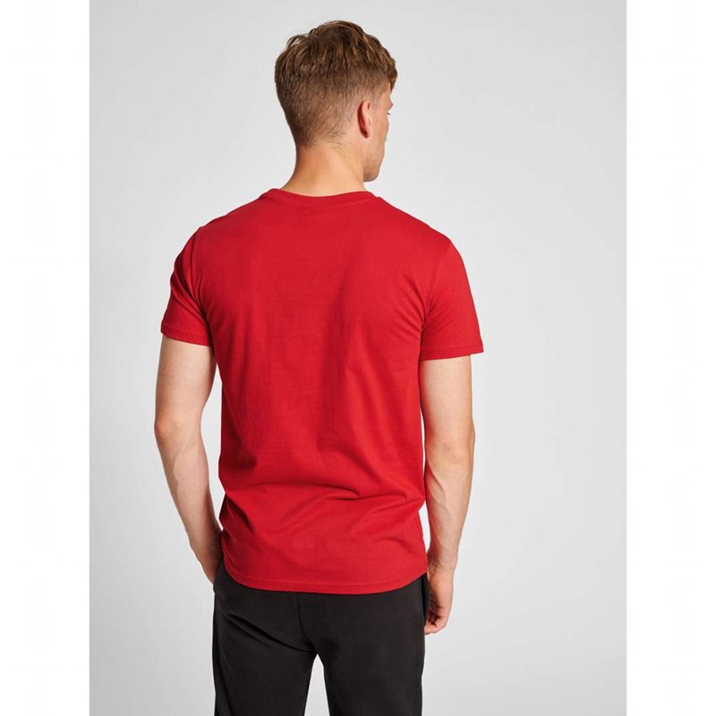 Pánské Tričko Hummel Red Basic S/S Červené | 720649-231