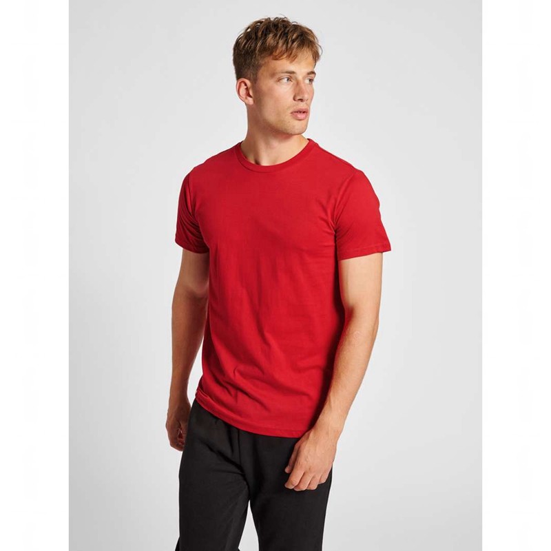 Pánské Tričko Hummel Red Basic S/S Červené | 720649-231