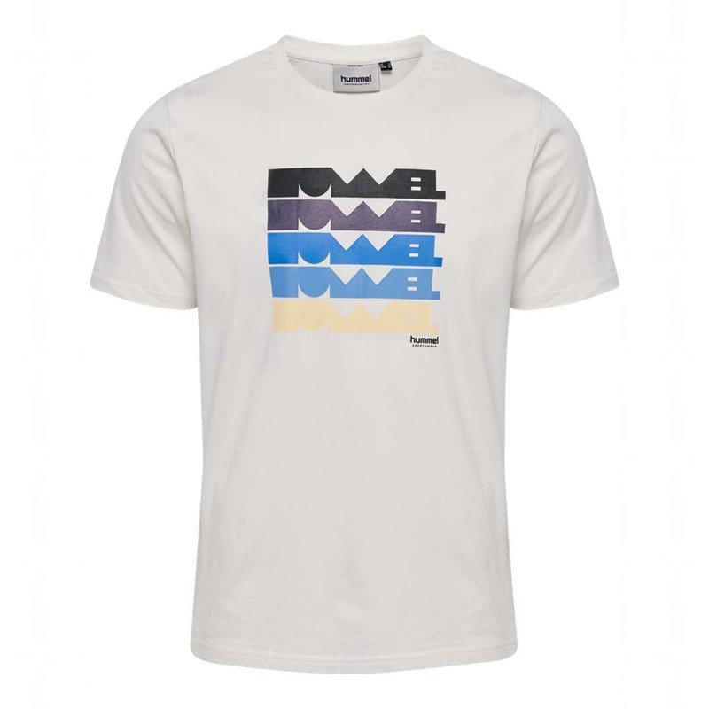 Pánské Tričko Hummel Regular Graphic S/S Bílé | 811438-527
