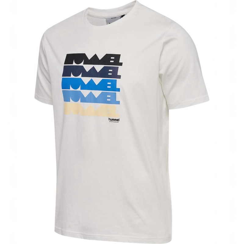 Pánské Tričko Hummel Regular Graphic S/S Bílé | 811438-527