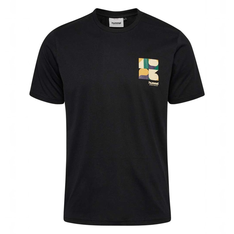 Pánské Tričko Hummel Regular Graphic S/S Černé | 577609-465