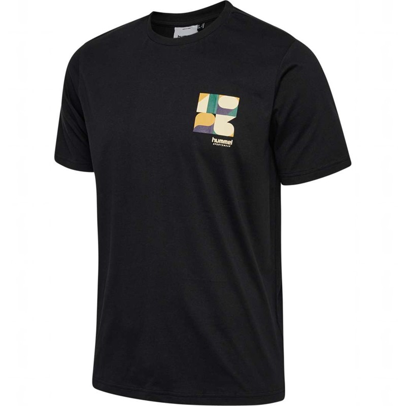 Pánské Tričko Hummel Regular Graphic S/S Černé | 577609-465