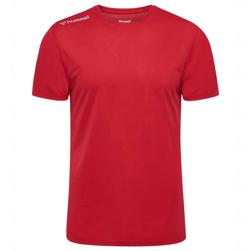 Pánské Tričko Hummel Run S/S Červené | 904981-999