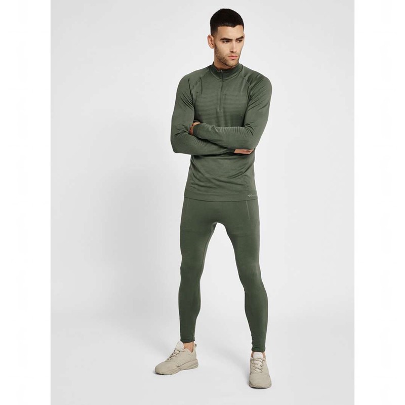 Pánské Tričko Hummel Stroke Seamless Zelene | 174643-617