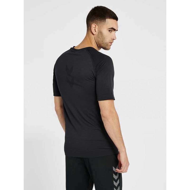Pánské Tričko Hummel Stroke Seamless Černé | 725556-803