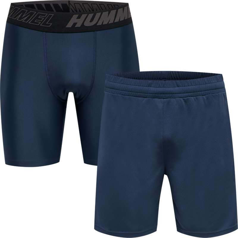 Pánské Tričko Hummel Te Topaz 2-pack Set Tmavě Blankyt | 746192-490