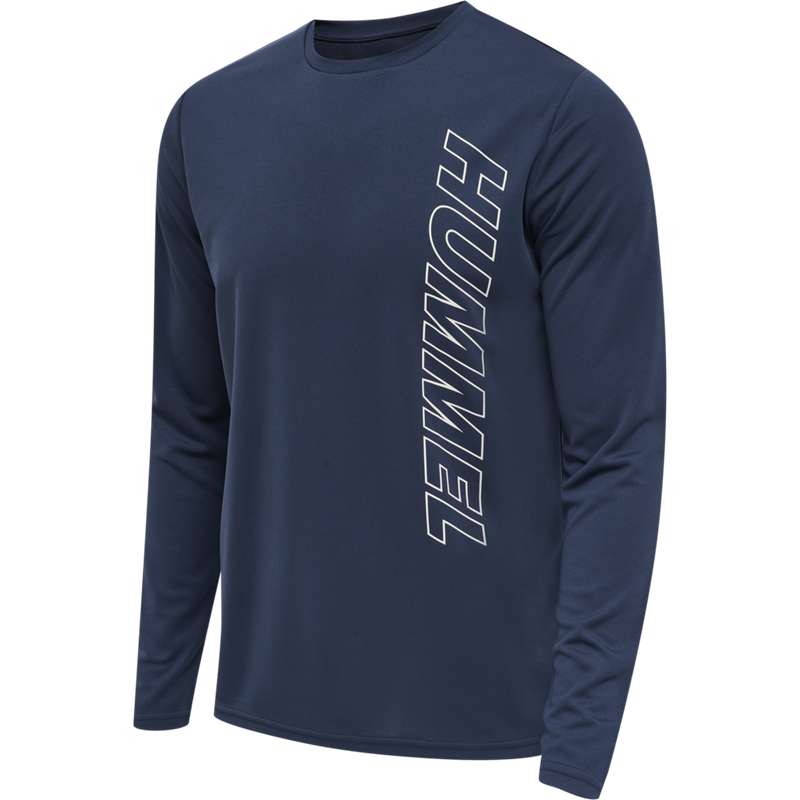 Pánské Tričko Hummel Te Topaz L/S Tmavě Blankyt | 422039-698