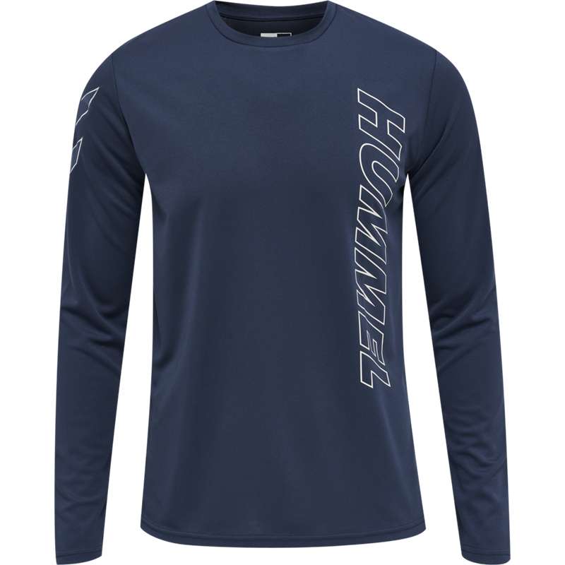 Pánské Tričko Hummel Te Topaz L/S Tmavě Blankyt | 422039-698