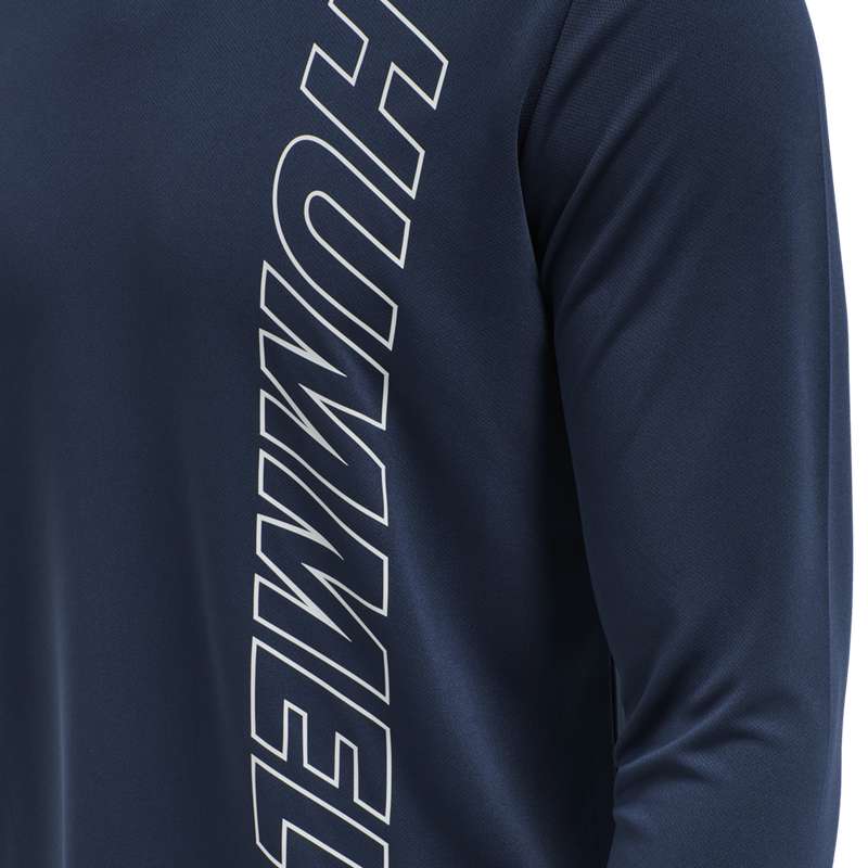 Pánské Tričko Hummel Te Topaz L/S Tmavě Blankyt | 422039-698