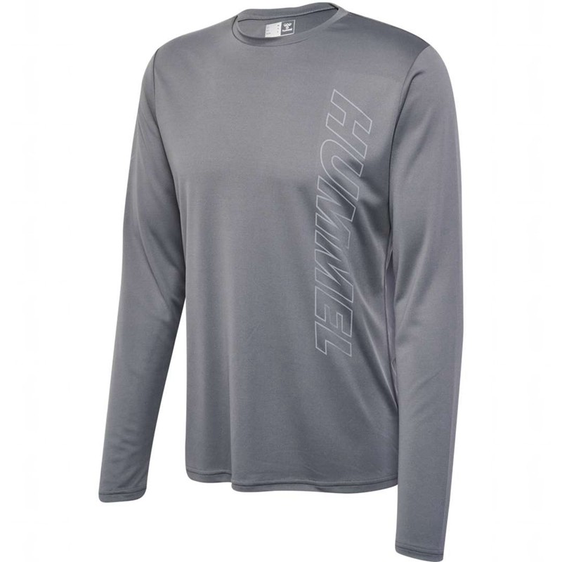 Pánské Tričko Hummel Te Topaz L/S Šedé | 495673-681