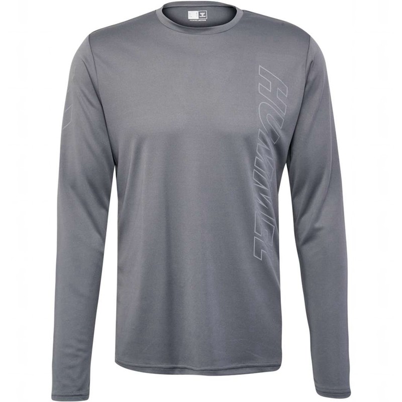 Pánské Tričko Hummel Te Topaz L/S Šedé | 495673-681