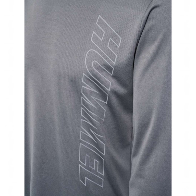 Pánské Tričko Hummel Te Topaz L/S Šedé | 495673-681