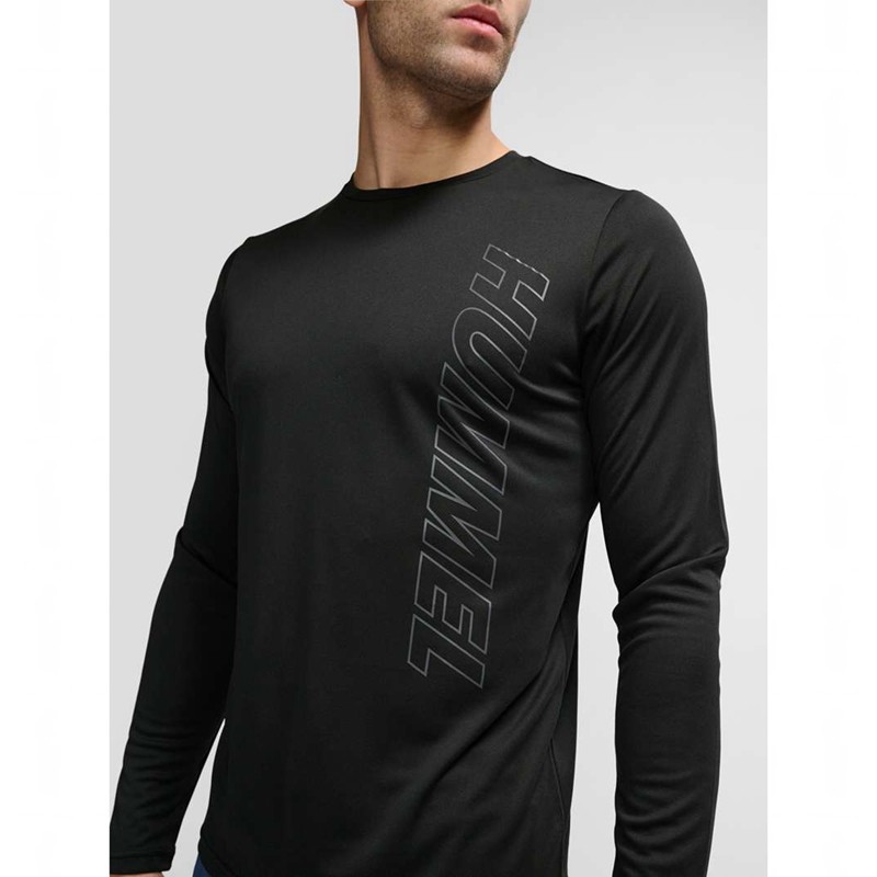Pánské Tričko Hummel Te Topaz L/S Černé | 038833-890