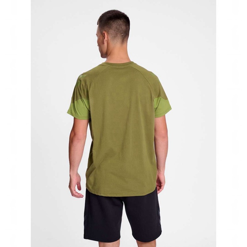 Pánské Tričko Hummel Travel S/S Olivy Zelené | 546825-675